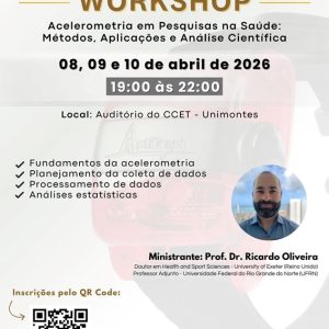 PPGCPS receberá professor da UFRN para atividades sobre uso da acelerometria em atividade física, sono e comportamento sedentário